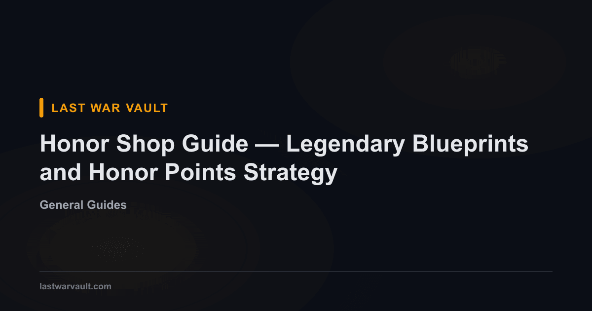 Honor Shop Guide Legendary Blueprints And Honor Points Strategy Honor Shop Guide 