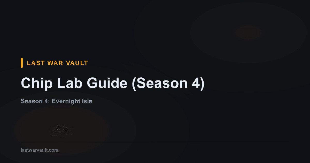 Chip Lab Guide (Season 4) | Last War Vault